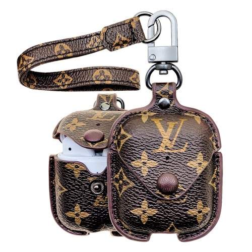 Louis Vuitton Airpods Case 1 & 2, Luxury Leather Shockproof Airpod 2 C –  WoWEarphone