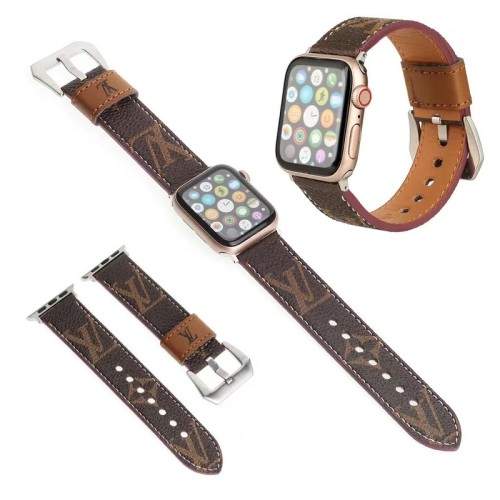 Hortory Classic cool leather watch band with logo