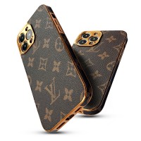 Hortory Soft luxury iphone case with golden border