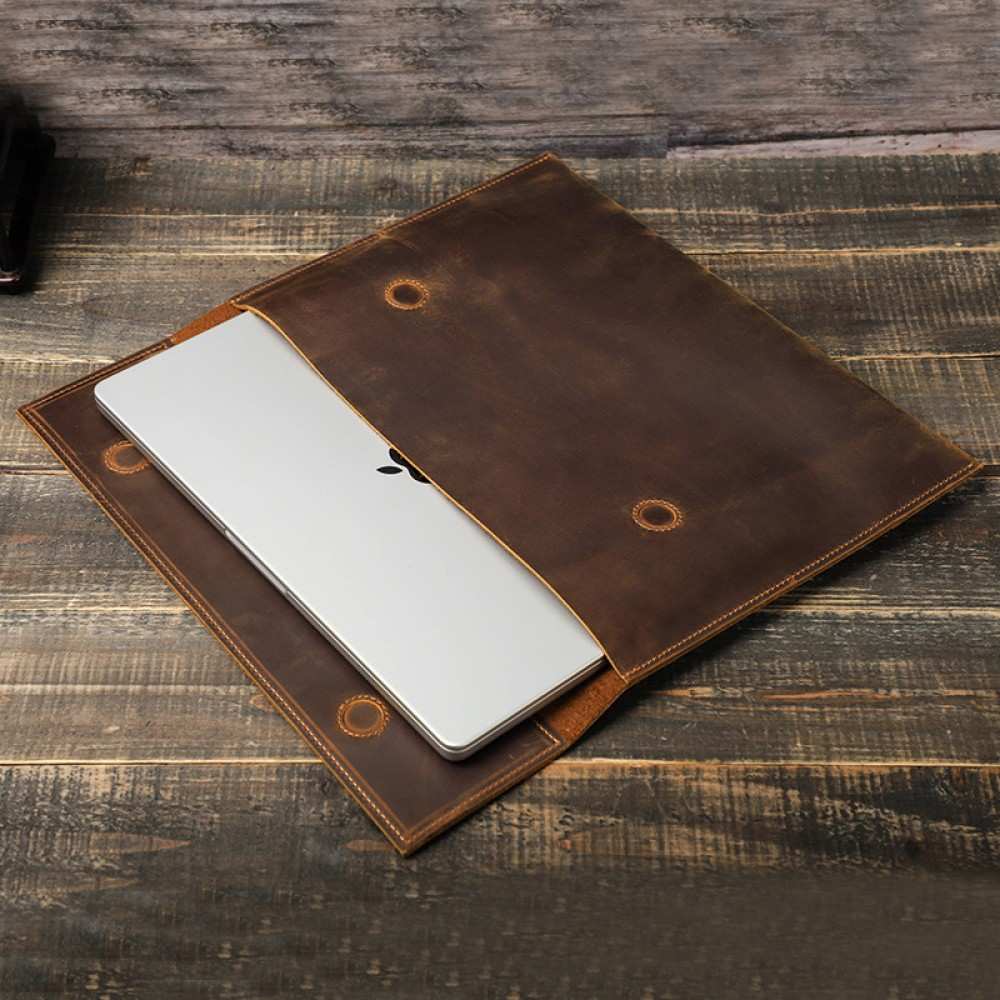 Macbook pro 14.2 magnetic leather bag cover for laptop