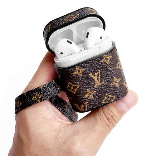 Hortory Luxury Leather Airpods Case With Leather Hand Strap