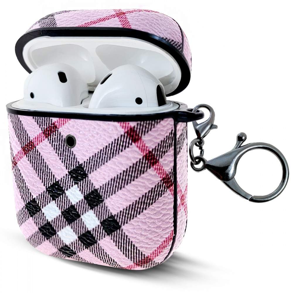Hortory Luxury Designer Leather Airpod Case with keychain 