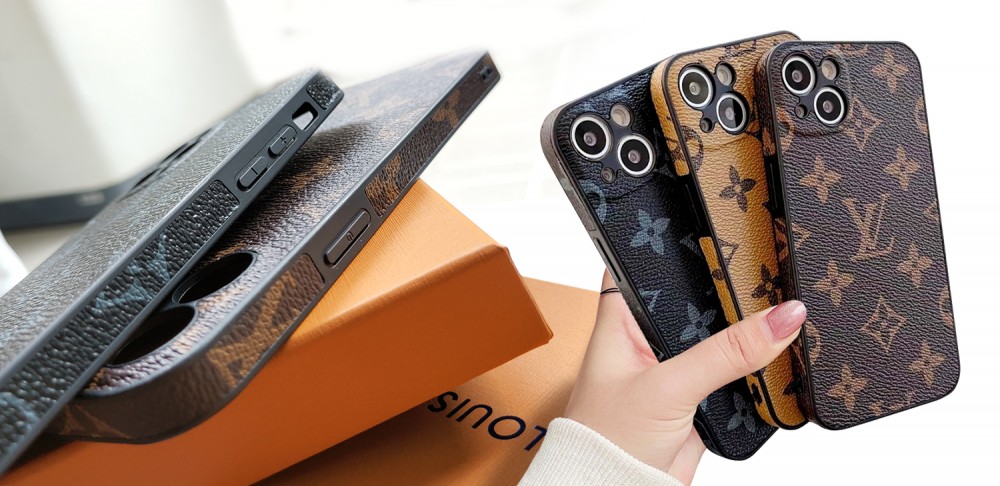 Hortory Simple classic iPhone  brown flowers leather case