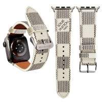 Luxury White Grid iWatch Band Designer Strape